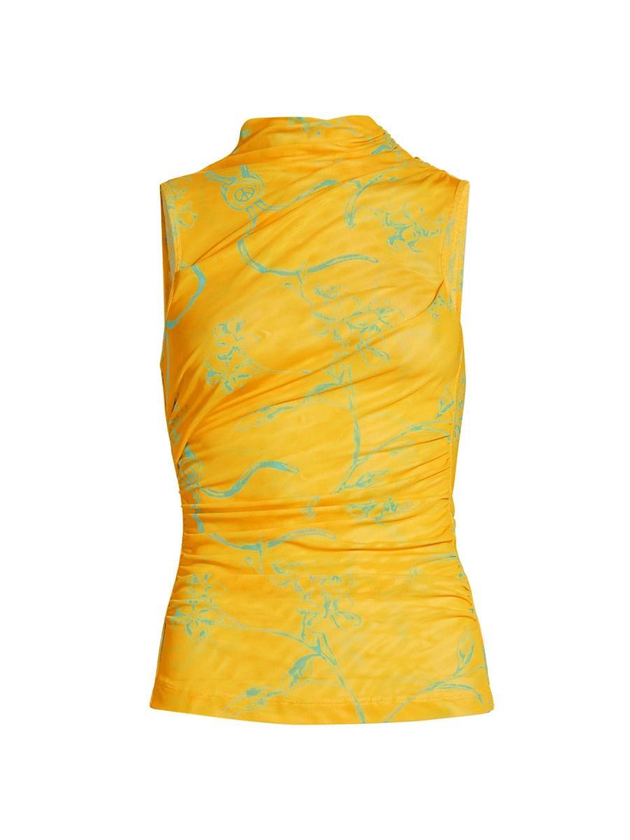 Womens Printed Sleeveless Blouse Product Image