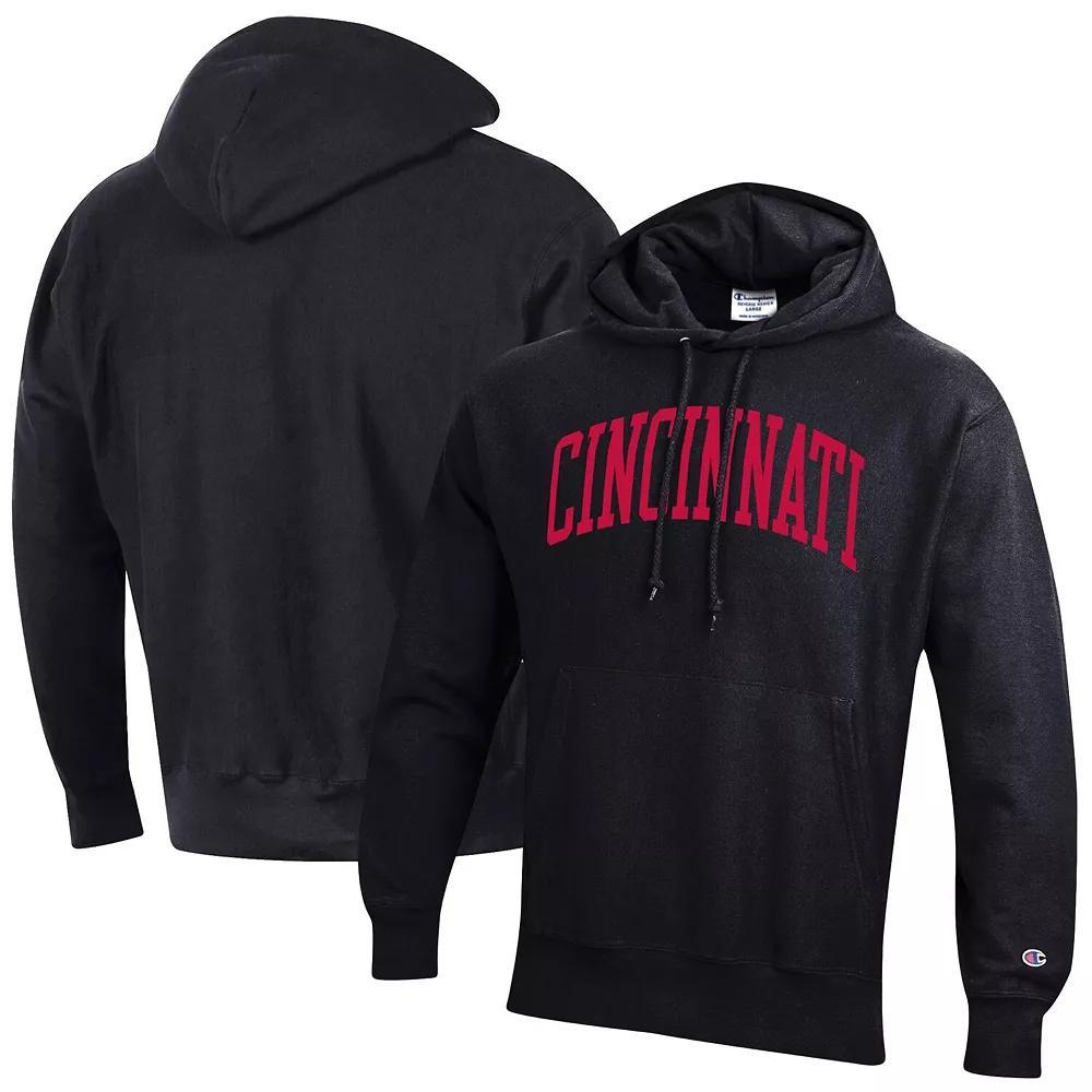 Men's Champion Black Alabama Crimson Tide Team Arch Reverse Weave Pullover Hoodie, Size: Small Product Image