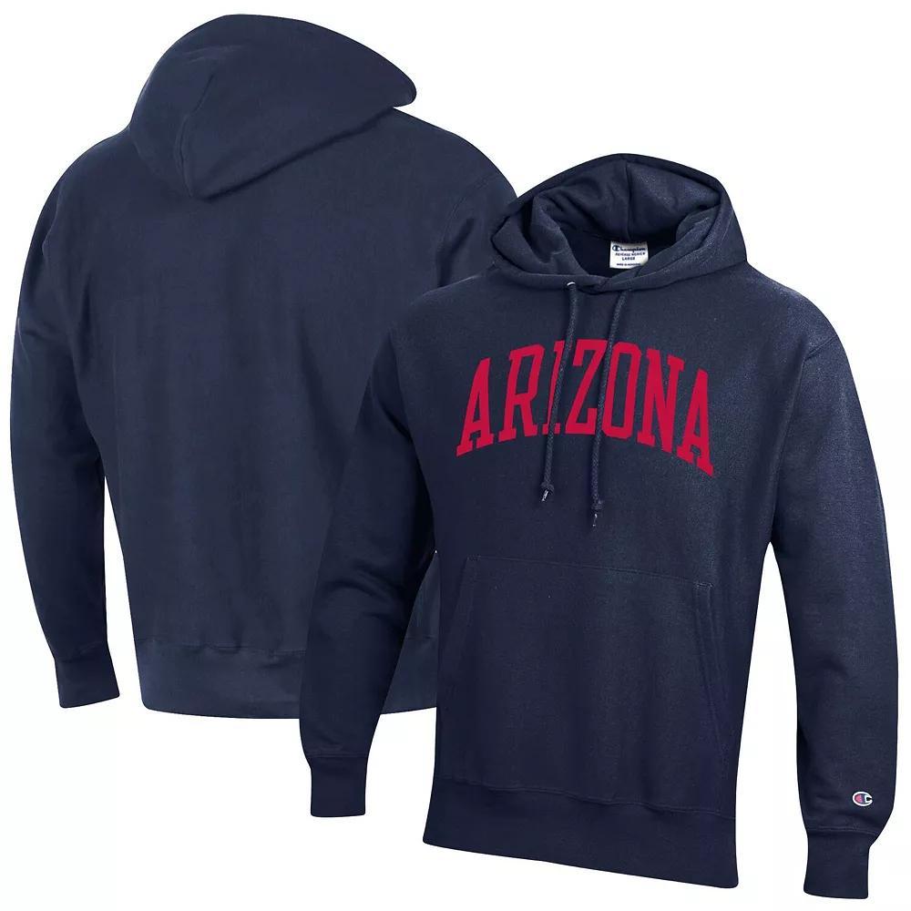 Men's Champion Navy Auburn Tigers Team Arch Reverse Weave Pullover Hoodie, Size: 2XL, Blue Product Image