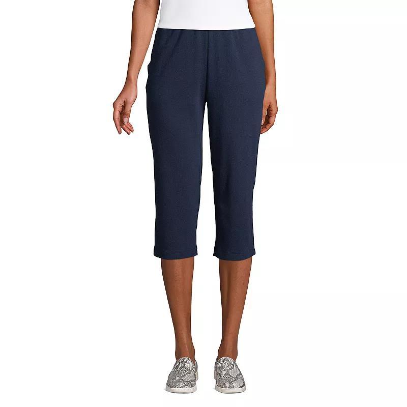 Women's Lands' End Sport High Waist Pull-On Capri Pants, Size: XL Tall, Black Product Image