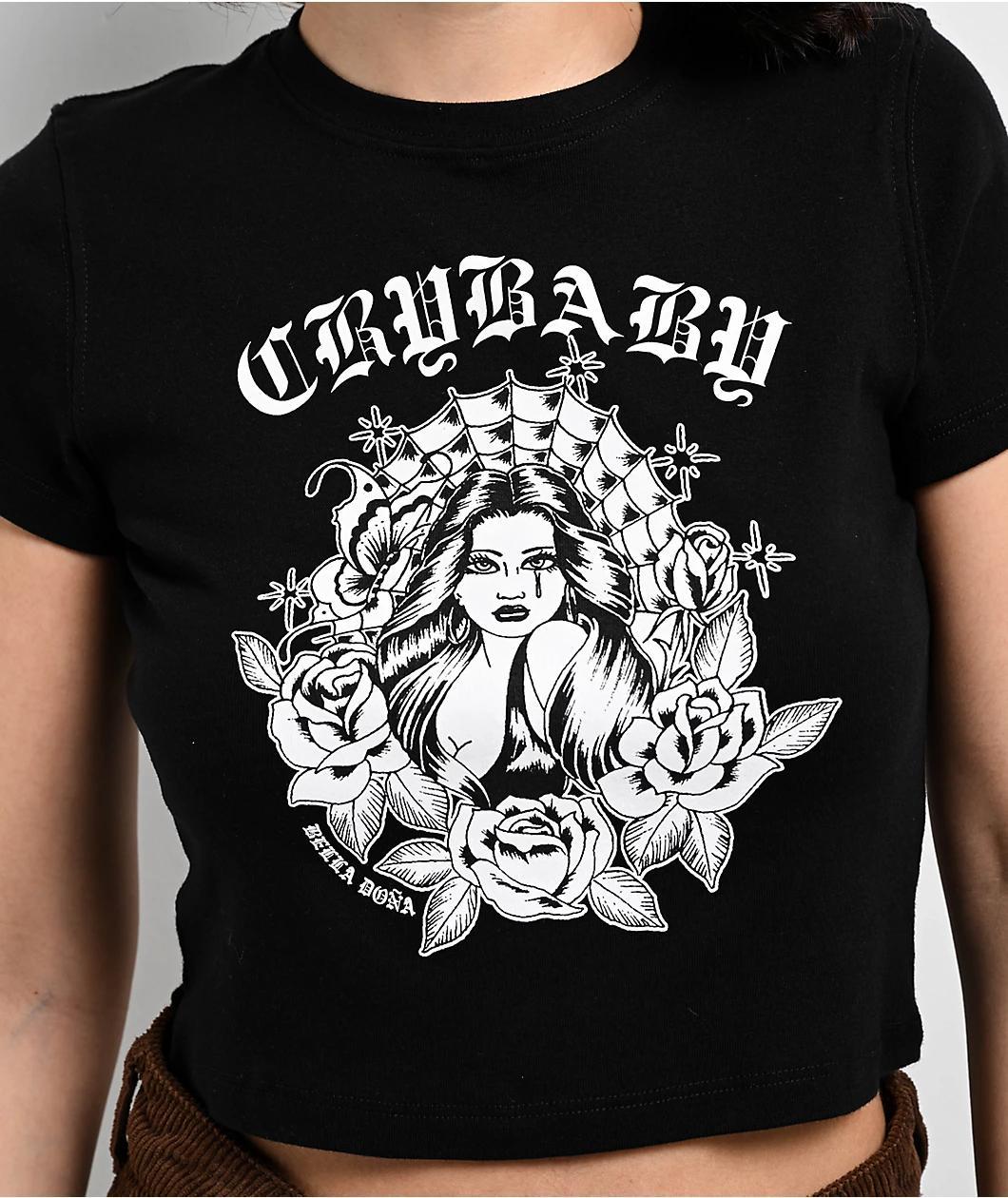 Bella Dona Crybaby Black Crop T-Shirt Product Image