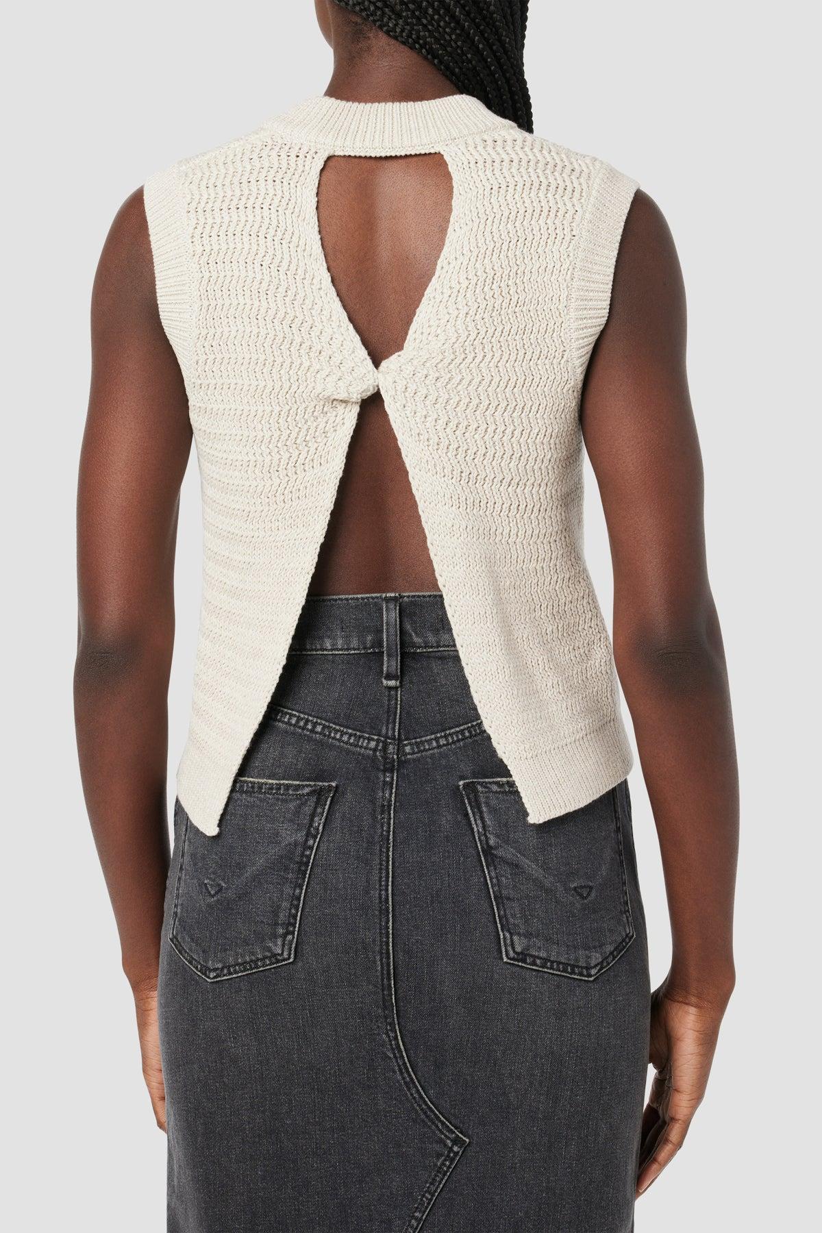 Knot Back Sleeveless Sweater Female Product Image