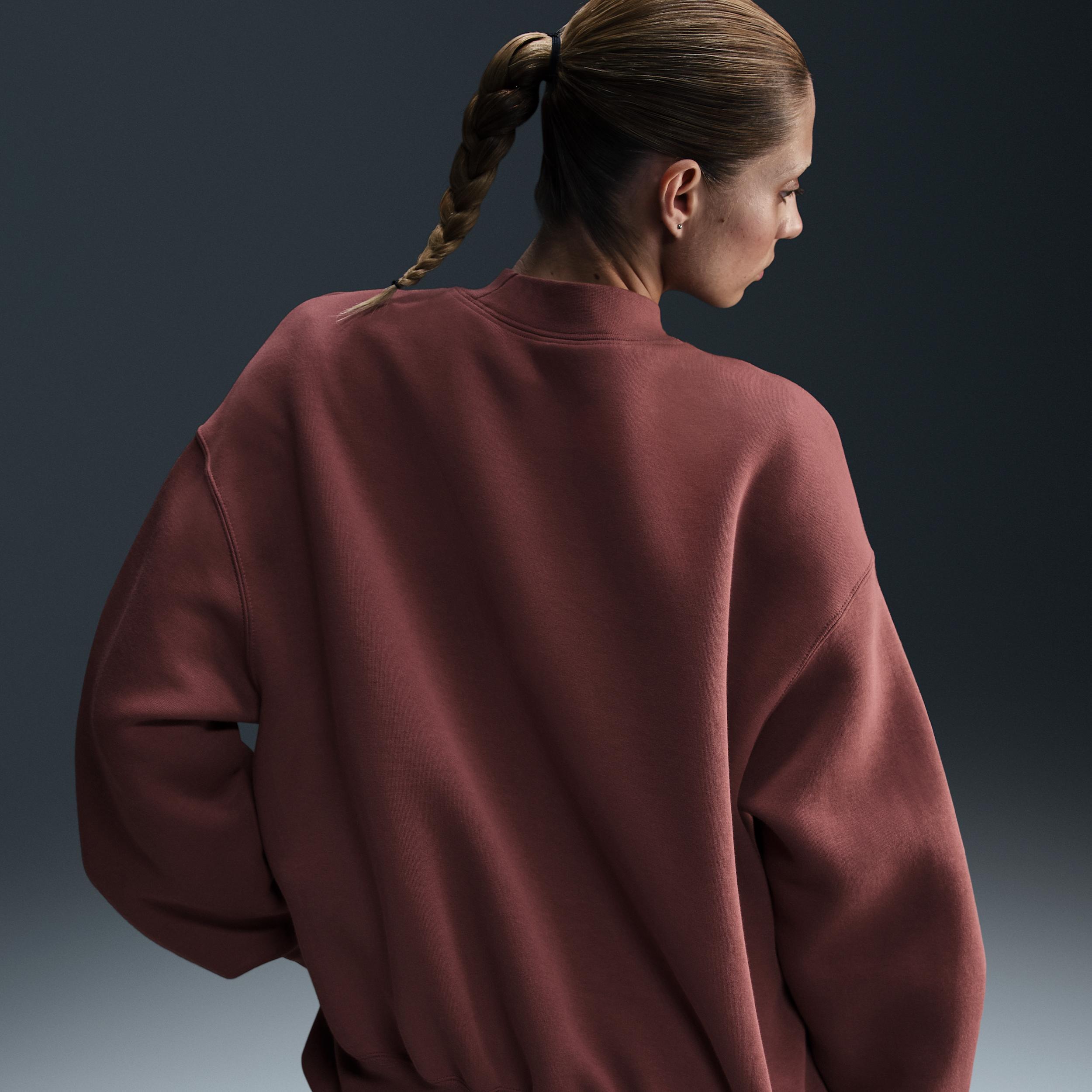 Women's Nike Sportswear Tech Fleece Oversized Crew-Neck Sweatshirt Product Image