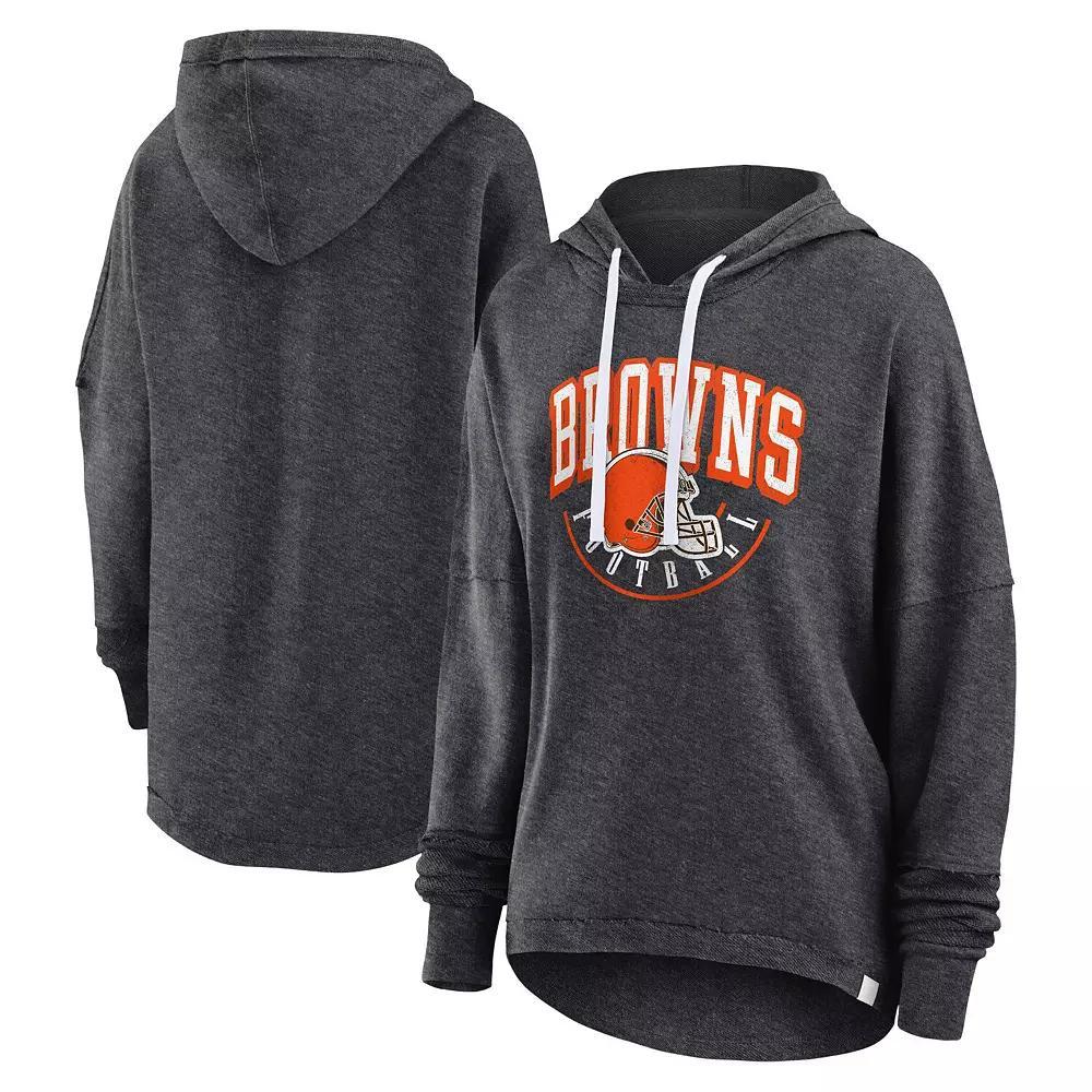Women's Fanatics Branded Navy Denver Broncos Lightewight Modest Crop Lounge Helmet Arch Pullover Hoodie, Size: XS, Blue Product Image