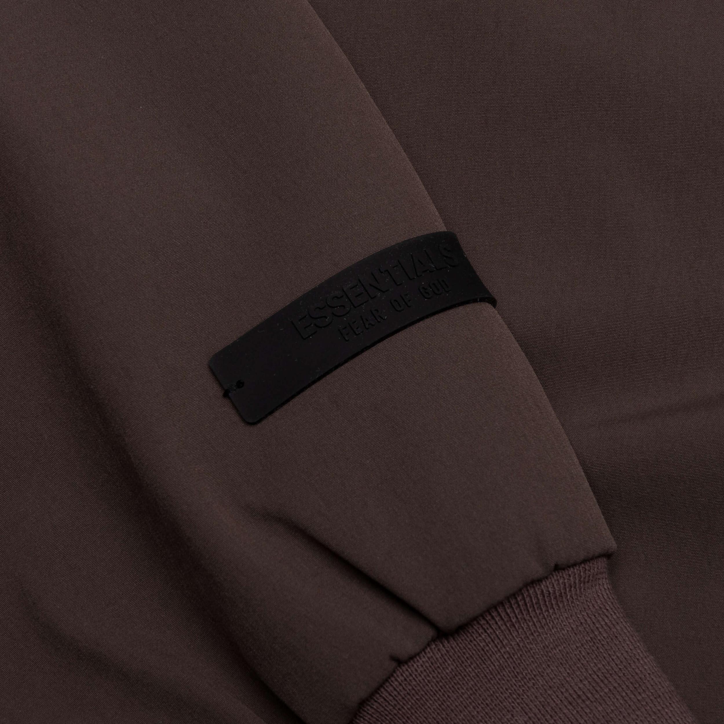 Bonded Nylon Bomber Jacket - Brown Male Product Image