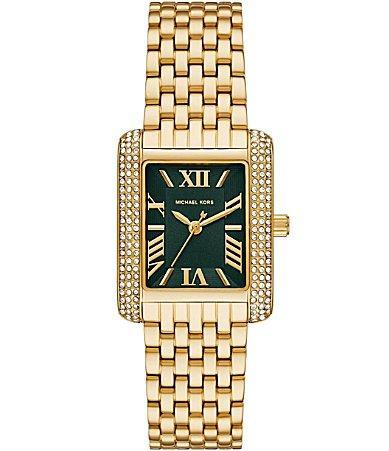 Michael Kors Womens Crystal Emery Three-Hand Stainless Steel Bracelet Watch Product Image