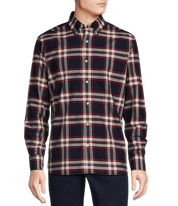 Cremieux Blue Label Classic Fit Medium Plaid Oxford Long Sleeve Woven Shirt Product Image