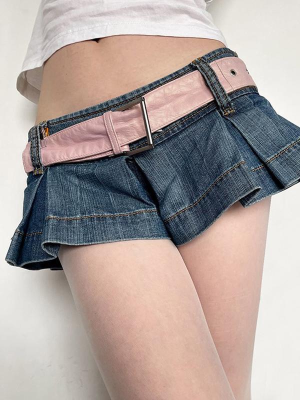 Girlish Age-Defying Denim Shorts Product Image