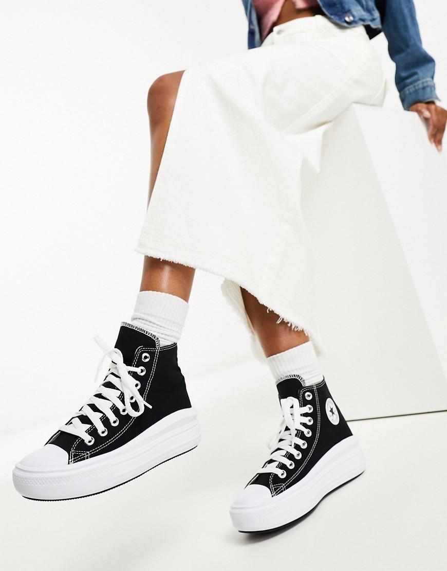 Converse Chuck Taylor All Star Move Women's High-Top Platform Sneakers, Size: 9, Black White Product Image