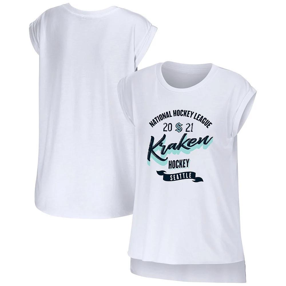 Women's WEAR by Erin Andrews White Seattle Kraken Domestic Tank Top, Size: Small, Krk White Product Image