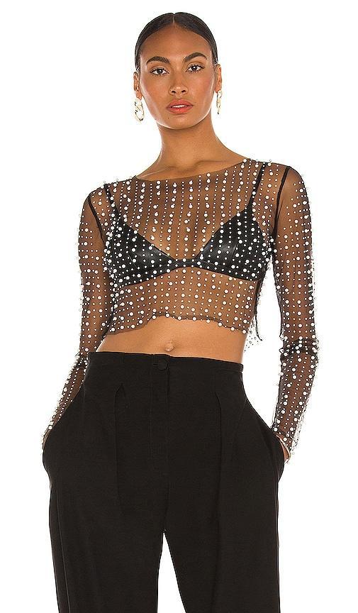 Look and Glisten Pearl Mesh Top Beach Bunny Product Image