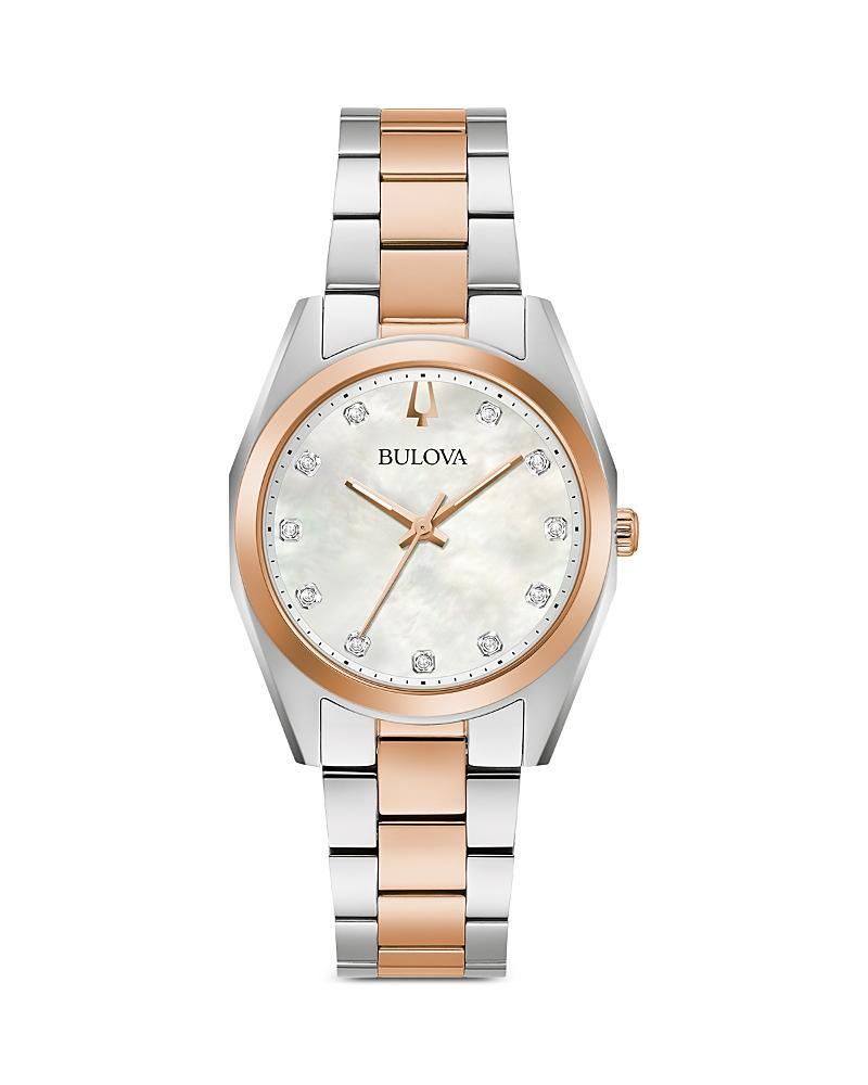 Bulova Womens Surveyor Womens Rose Gold-Tone Stainless Steel Watch Rosegold Product Image
