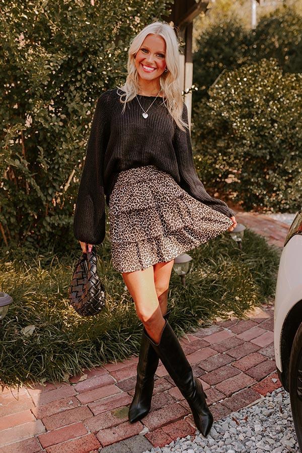 Cozy A La Mode Knit Sweater in Black Product Image