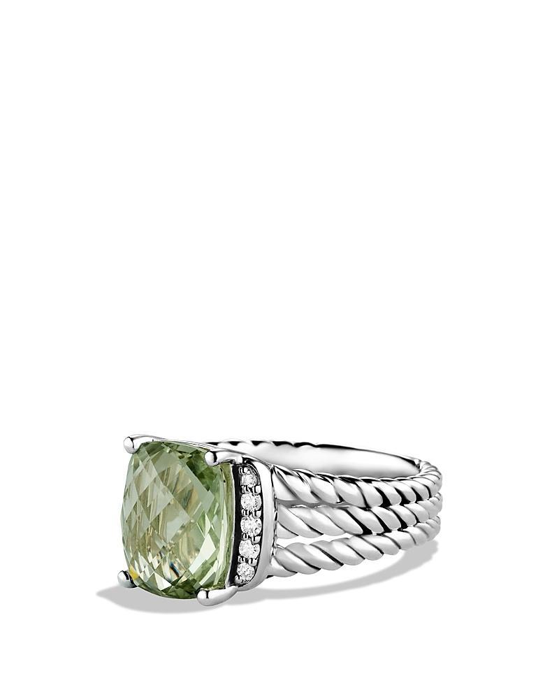 David Yurman Petite Wheaton Ring with Prasiolite and Diamonds Product Image
