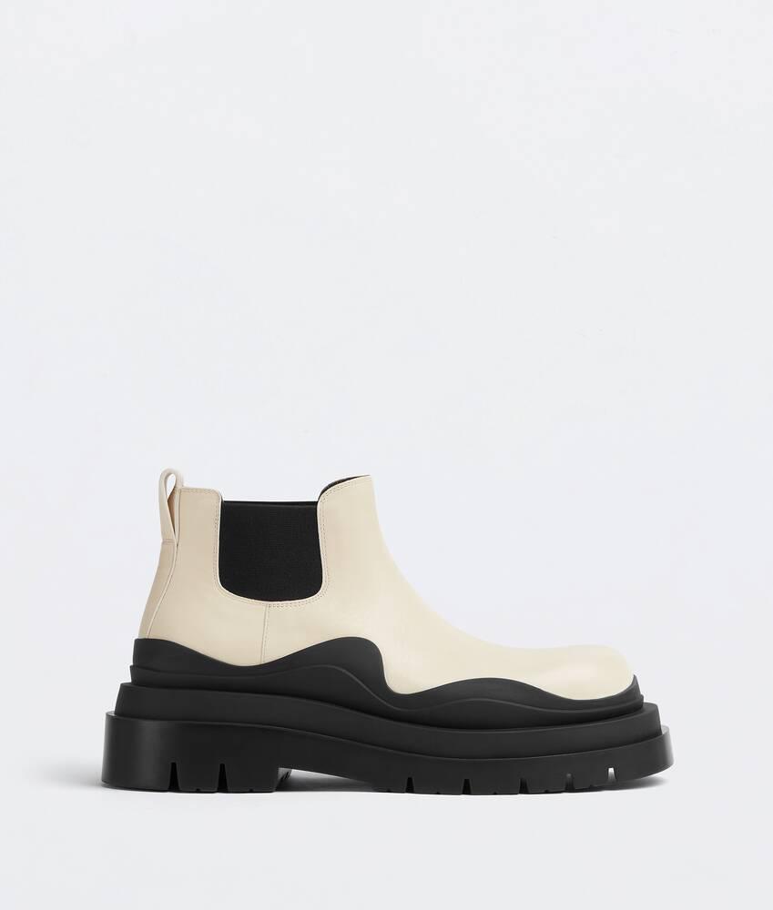 Women's Tire Ankle Chelsea Boot in Sea salt / Black Product Image