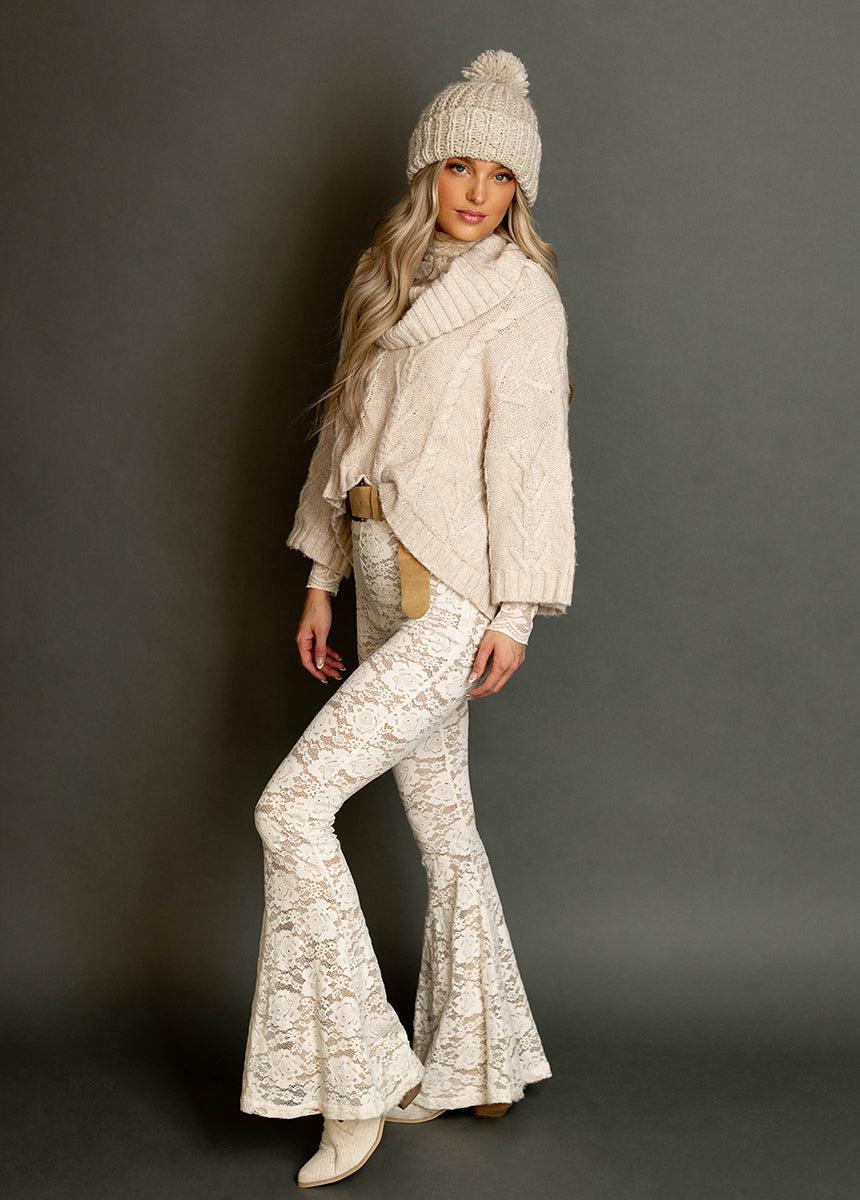 Abril Pant in Cream Female Product Image