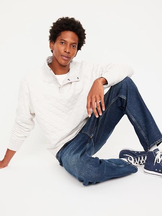 Quarter-Snap Quilted Fleece Sweatshirt Product Image