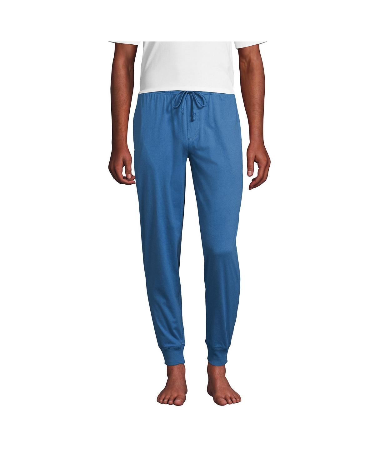 Men's Lands' End Knit Jersey Joggers, Size: Medium, Pale Grey Blue Product Image