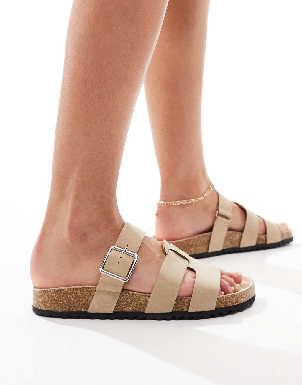 ASOS DESIGN Field mule flat sandals Product Image