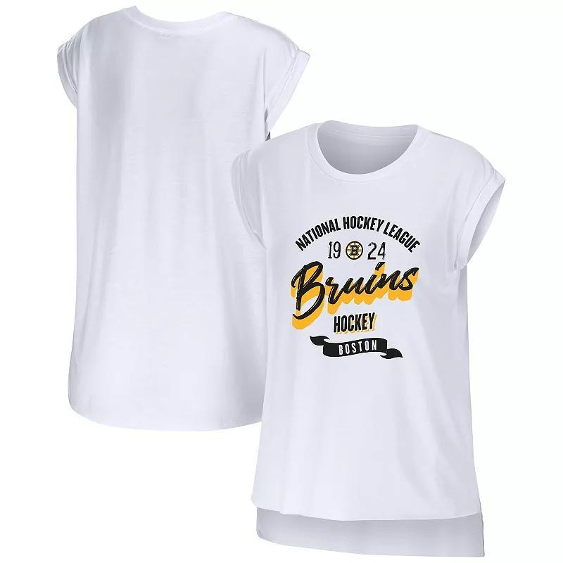 Women's WEAR by Erin Andrews White Pittsburgh Penguins Domestic Tank Top, Size: XL Product Image