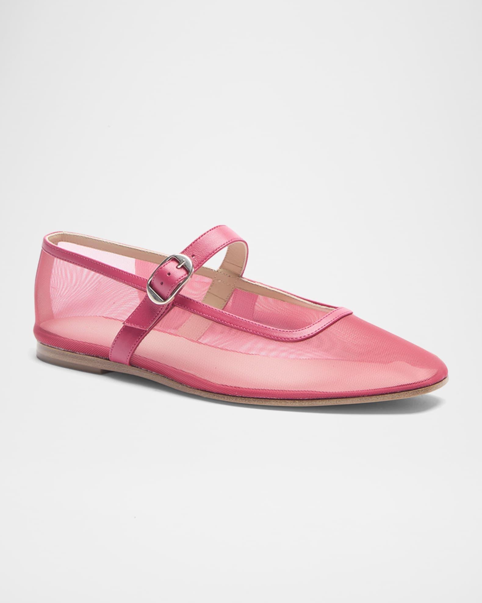 Mesh Mary Jane Ballerina Flats Product Image