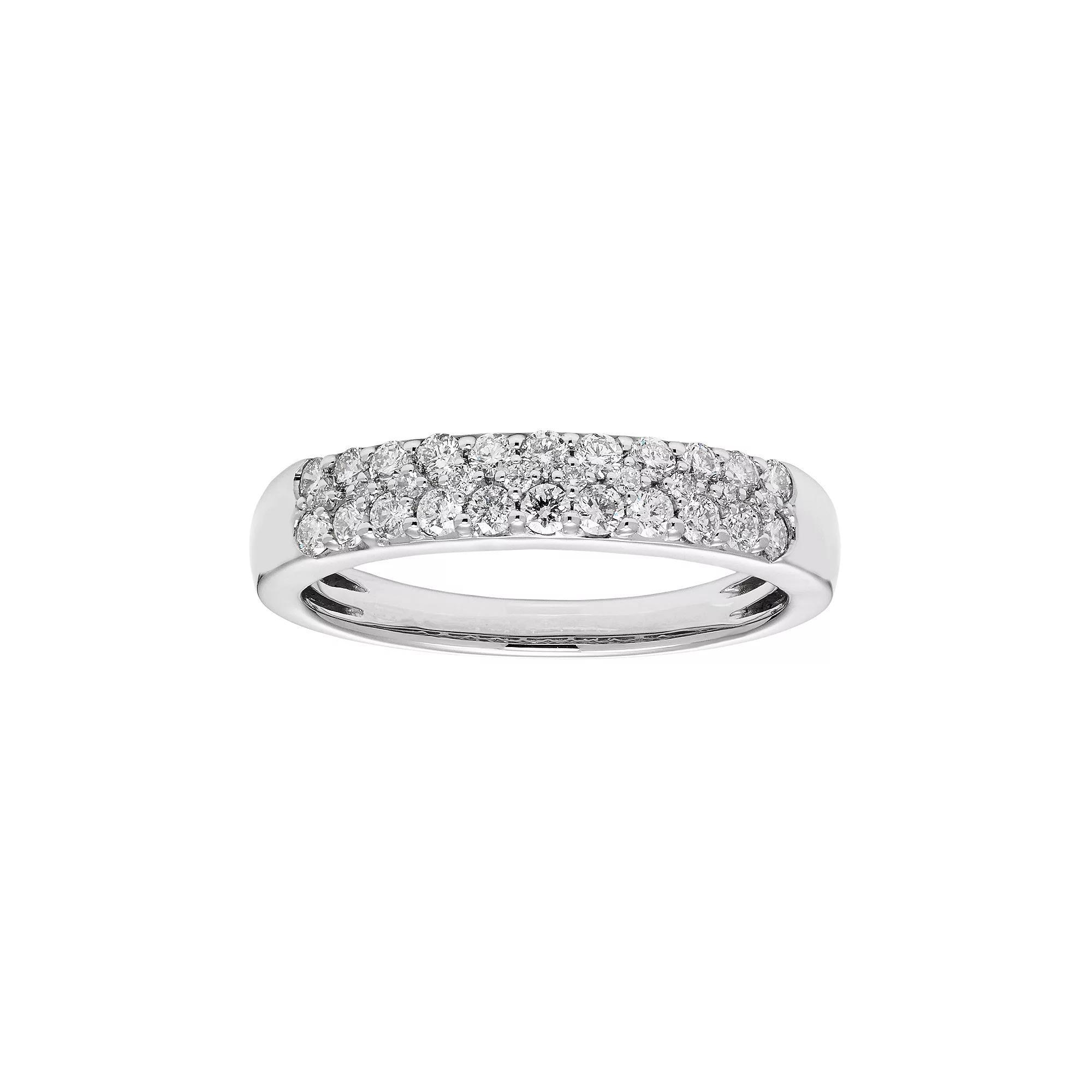 The Regal Collection 14k Gold 1/2 Carat T.W. IGL Certified Diamond Pave Wedding Band, Women's, Size: 6, Yellow Product Image