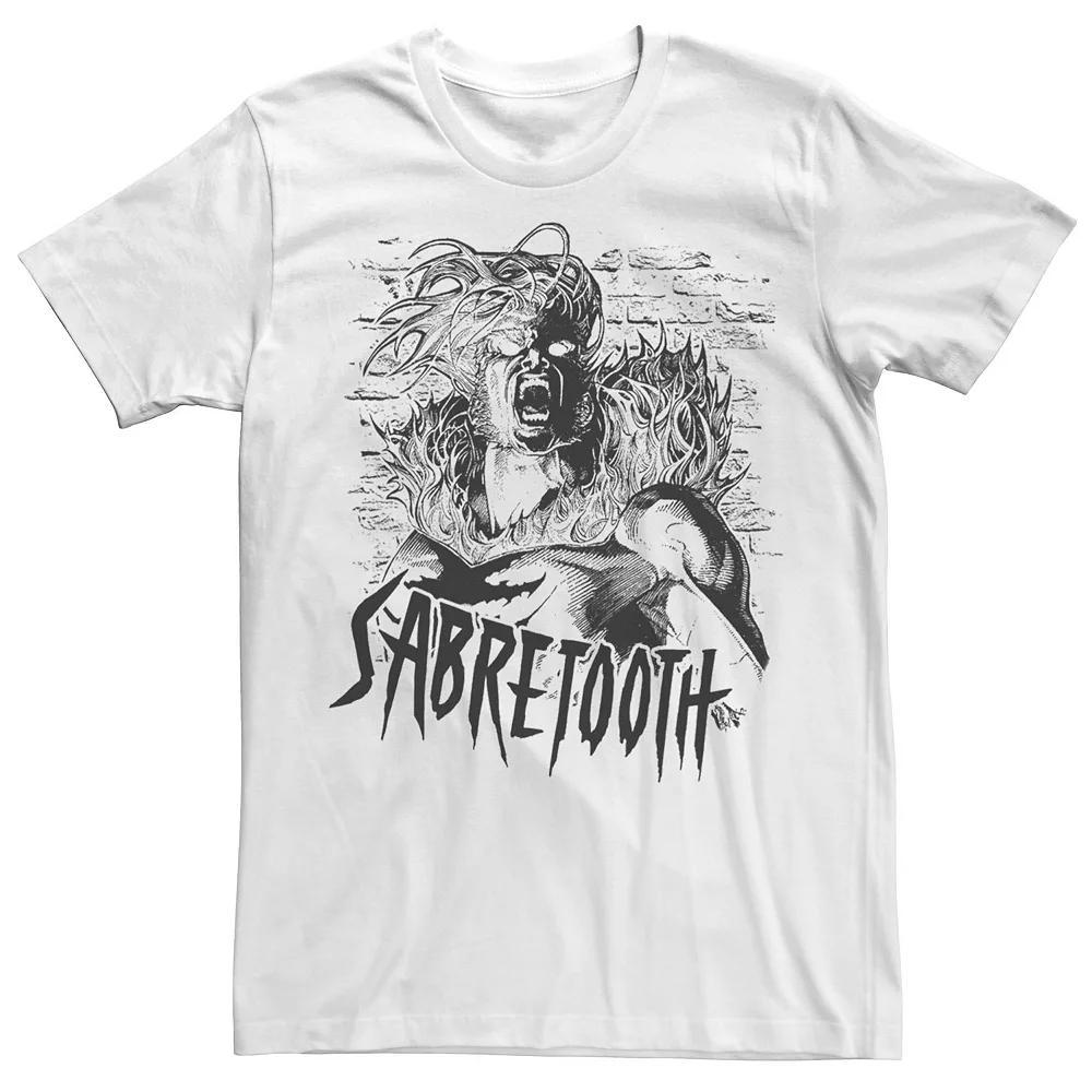 Men's Marvel X-Men Sabretooth Tonal Blackout Tee, Size: Small, White Product Image
