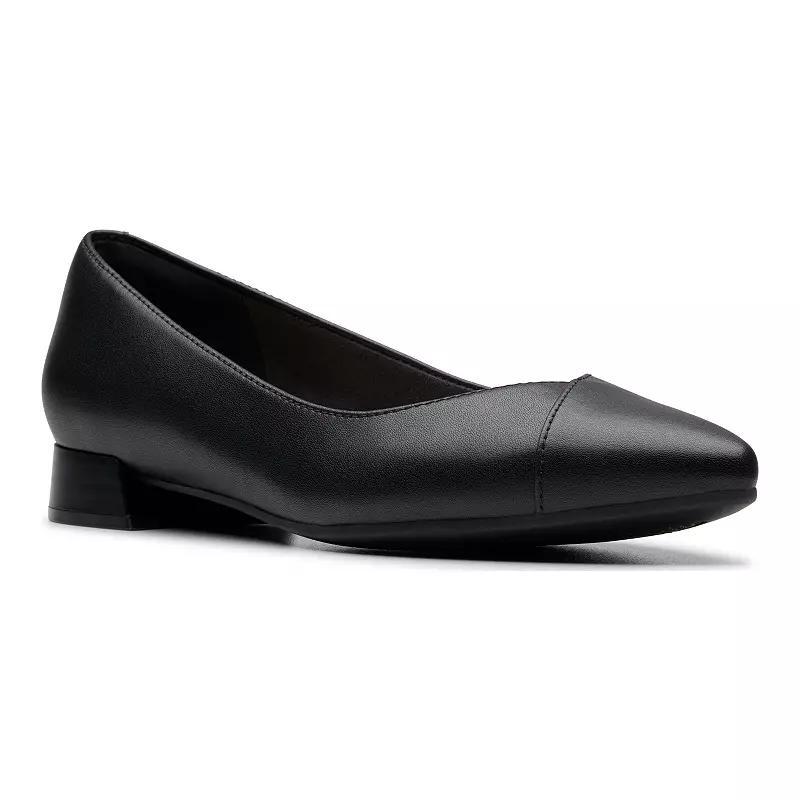 Clarks® Natalyn Wish Women's Leather Slip-On Loafer Shoes, Size: 6.5, Black Product Image