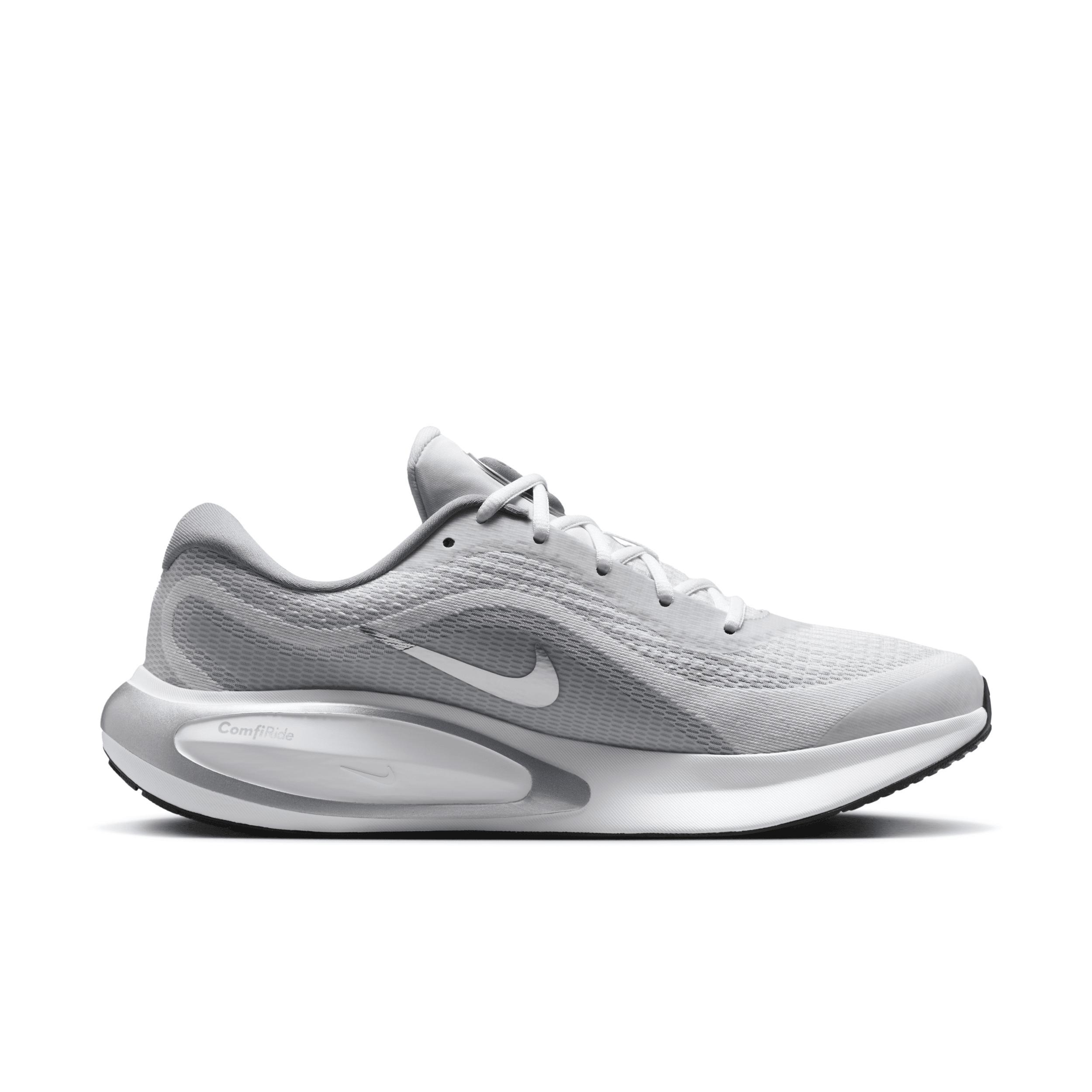 Nike Journey Run Men's Road Running Shoes, Size: 13, White Grey Silver Product Image