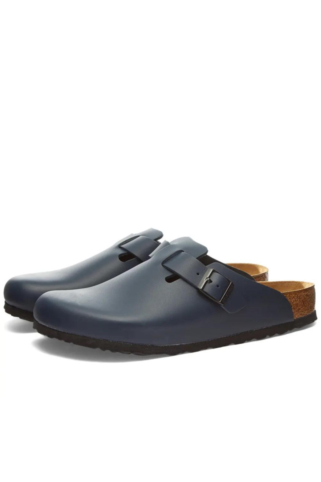 Birkenstock Boston in Narrow Width Blue Leather Female Product Image
