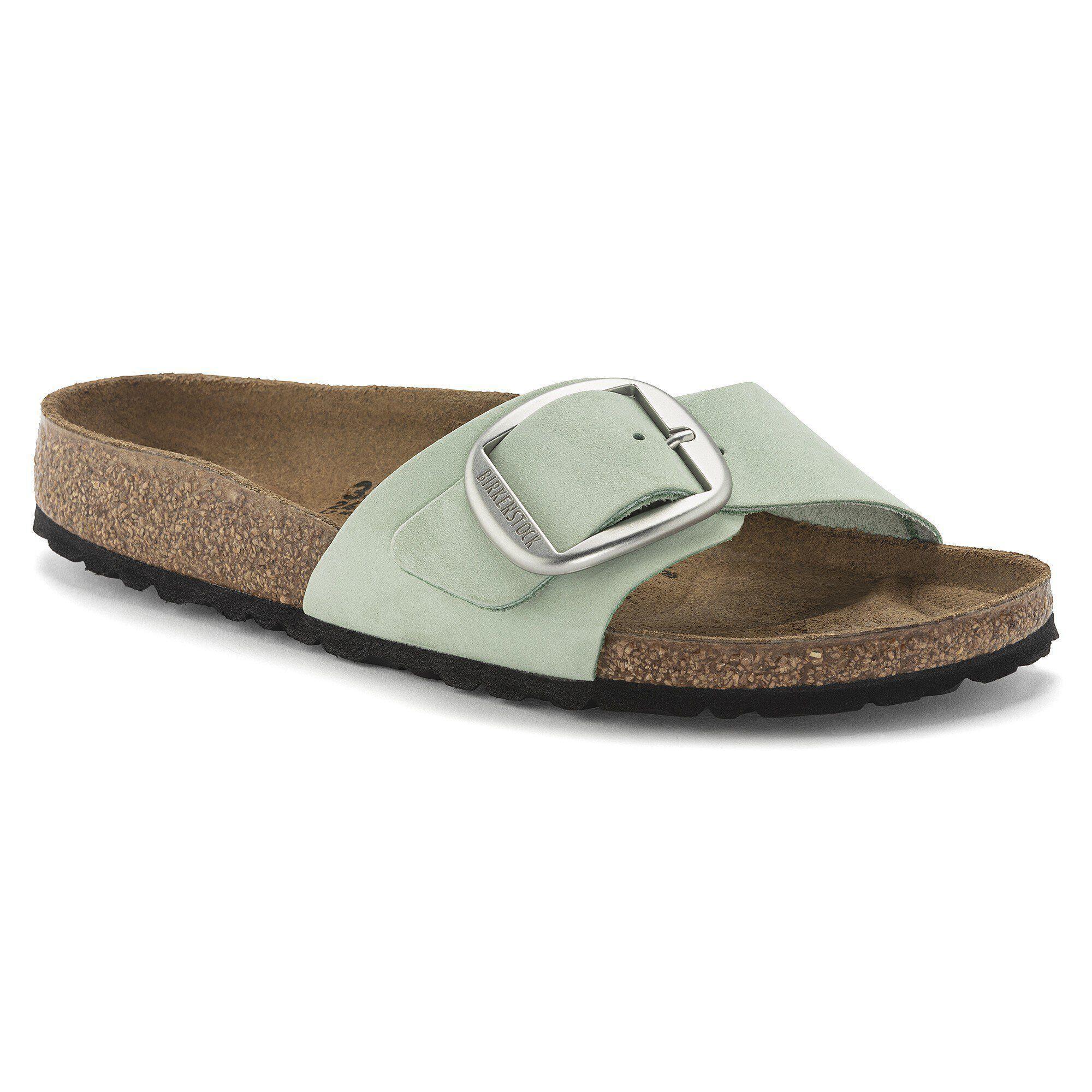 Madrid Big Buckle Nubuck Leather Ecru Product Image