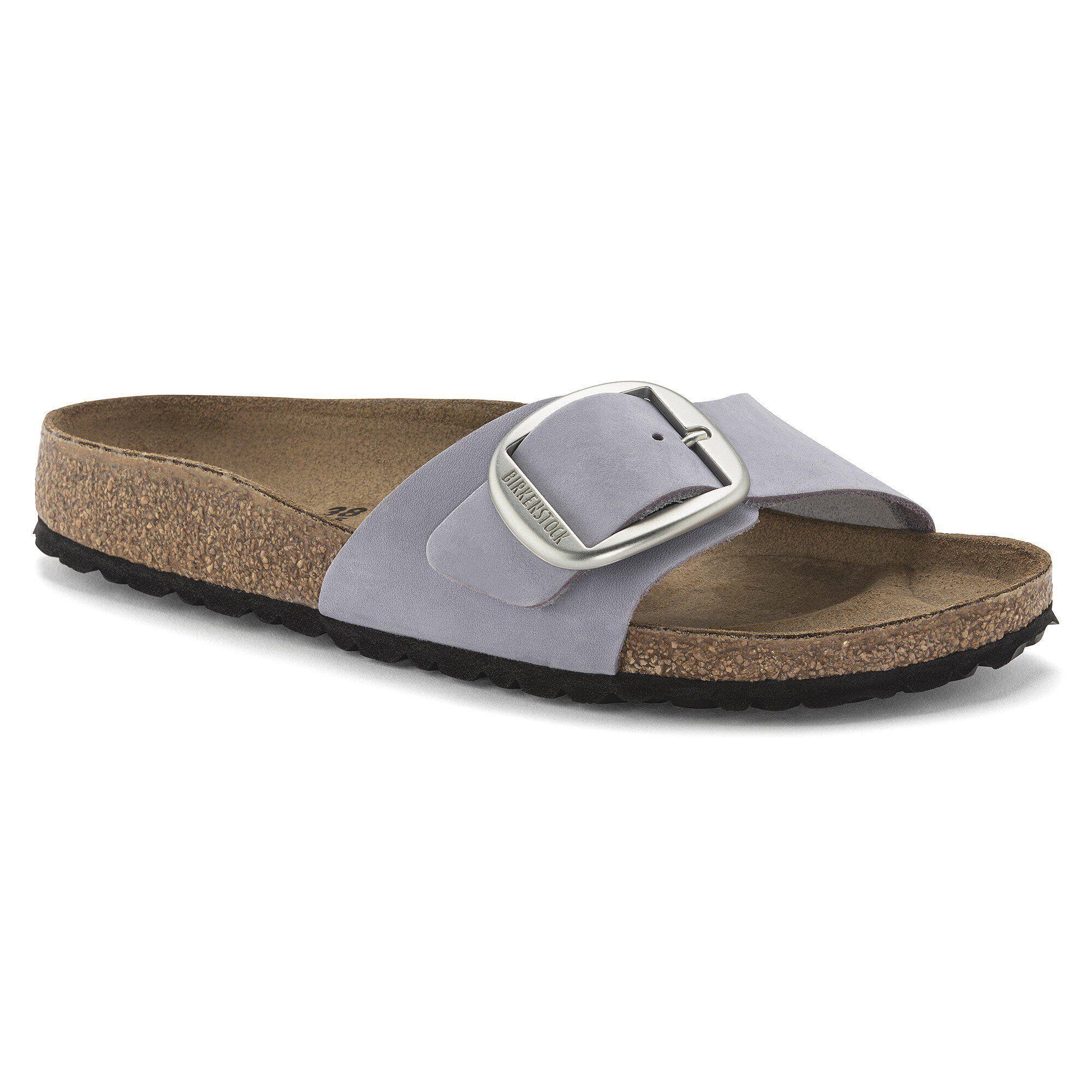 Madrid Big Buckle Nubuck Leather Ecru Product Image