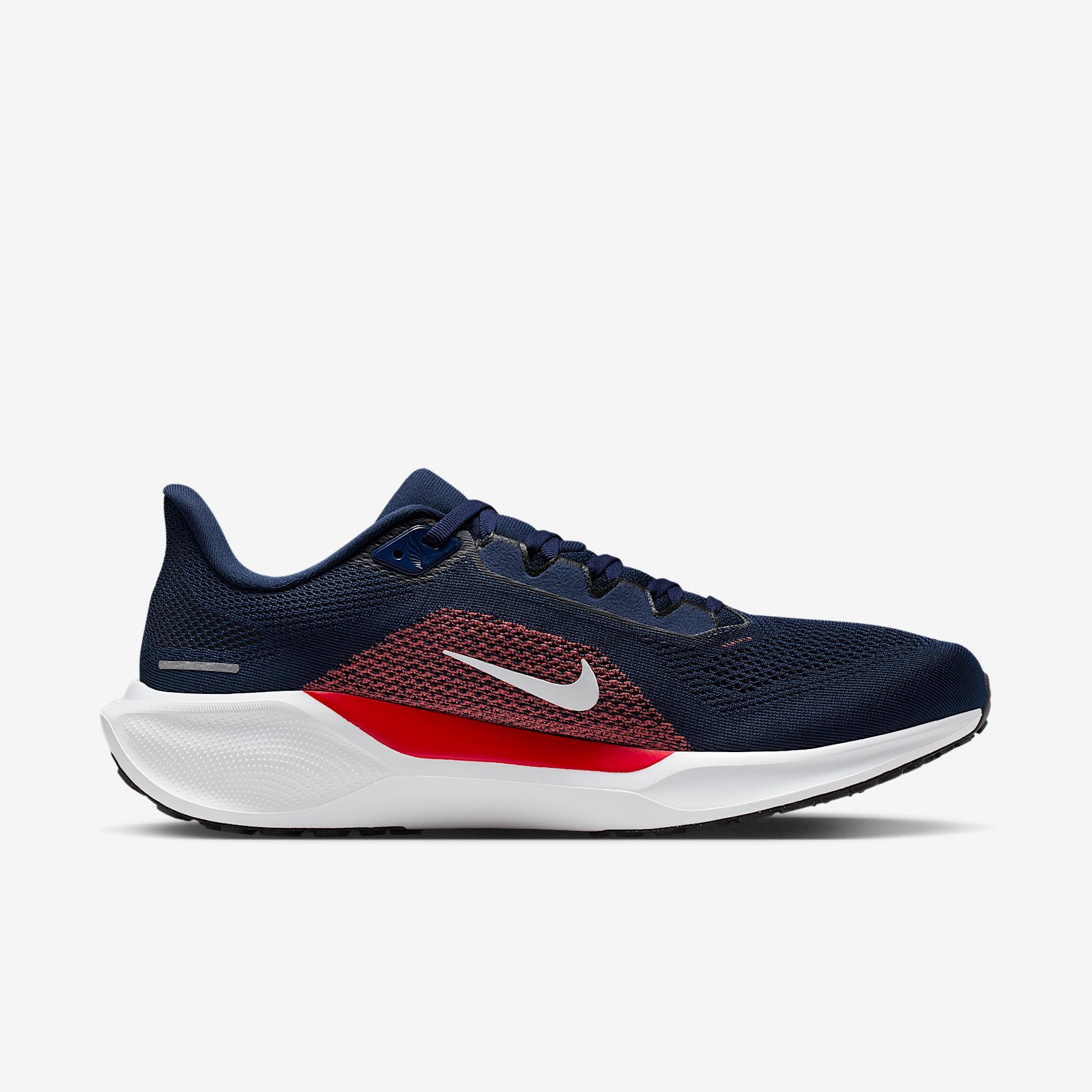 New England Patriots Pegasus 41 Men's Nike NFL Road Running Shoes Product Image