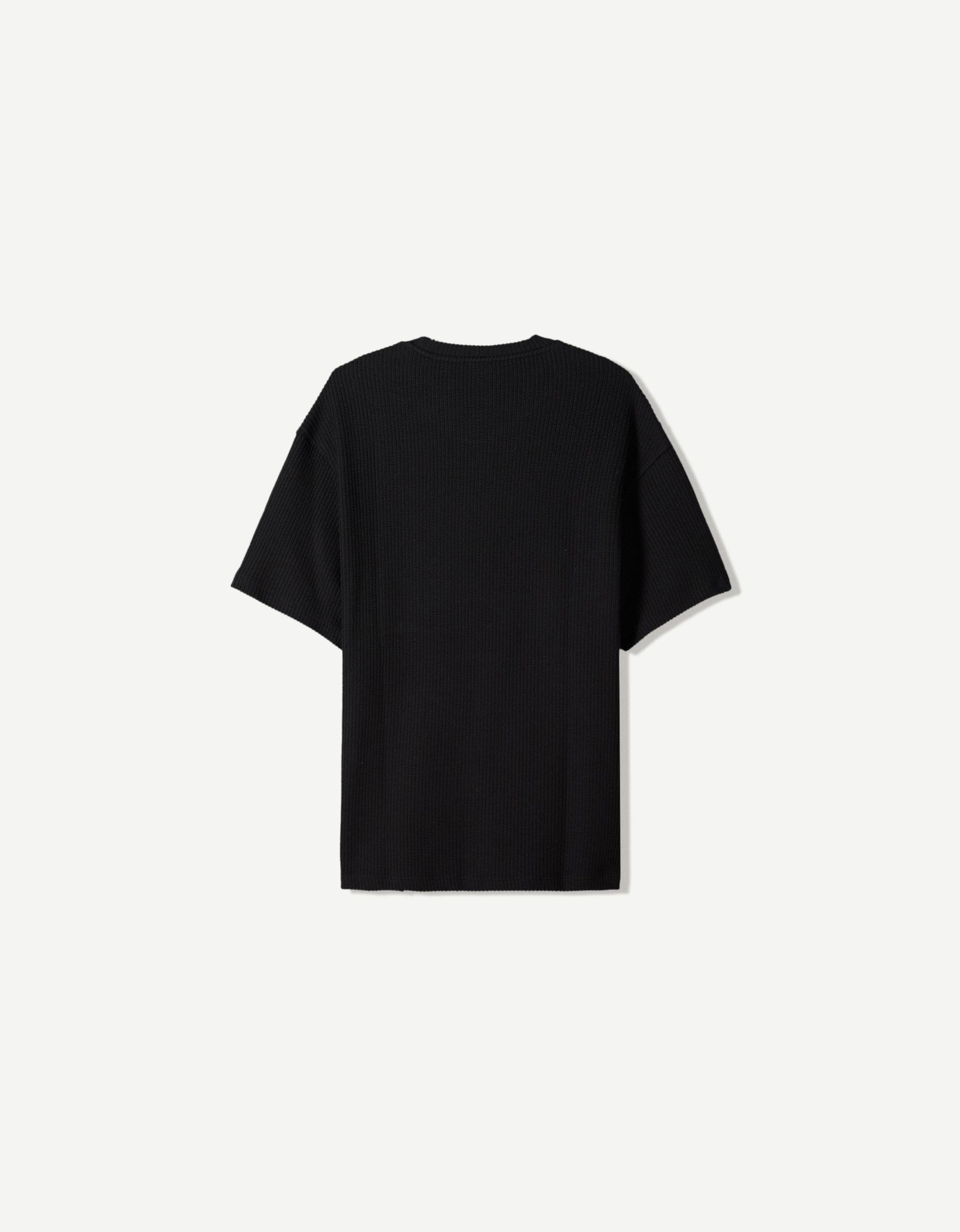 Short sleeve seersucker T-shirt Product Image