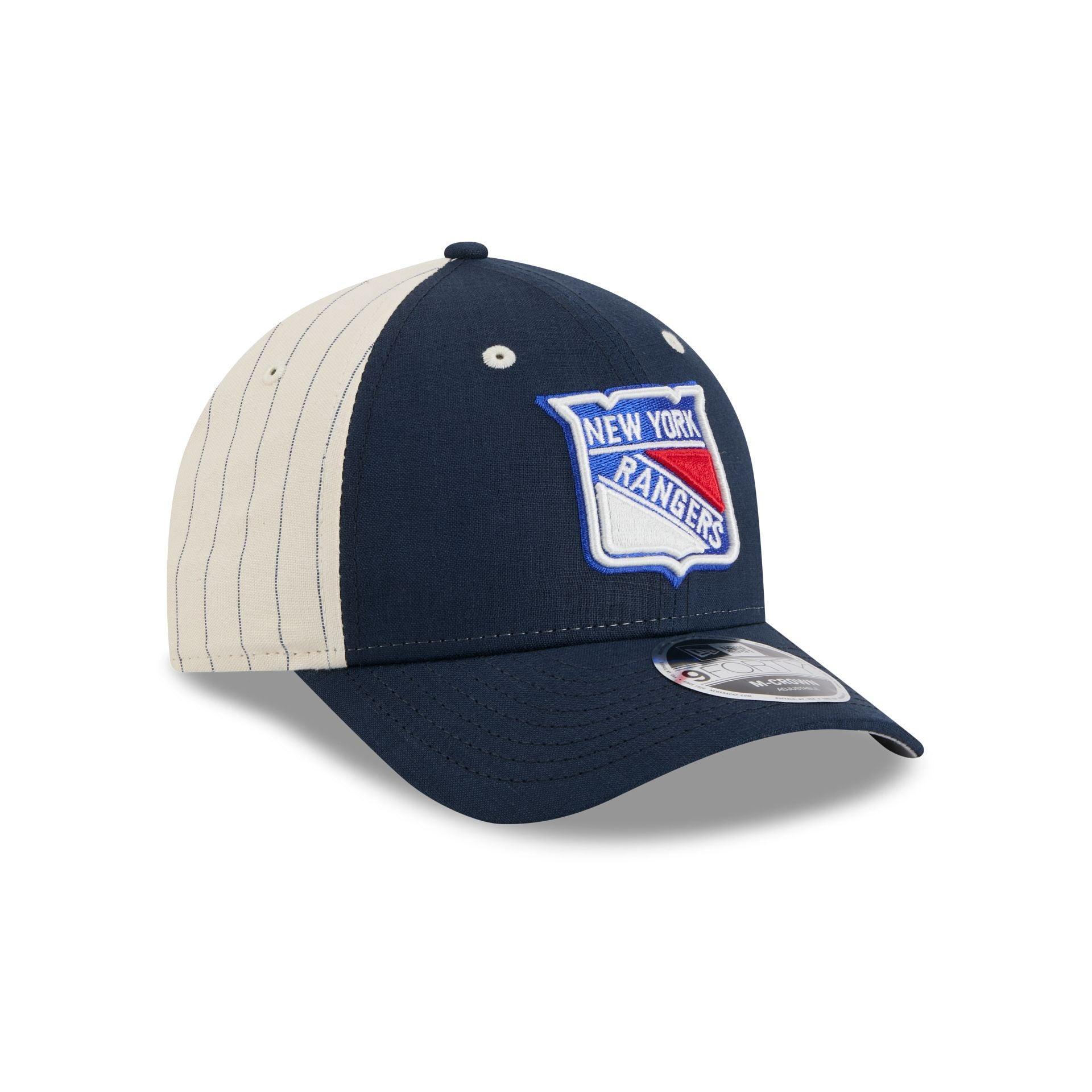 New York Rangers Linen 9FORTY M-Crown Snapback Hat Male Product Image