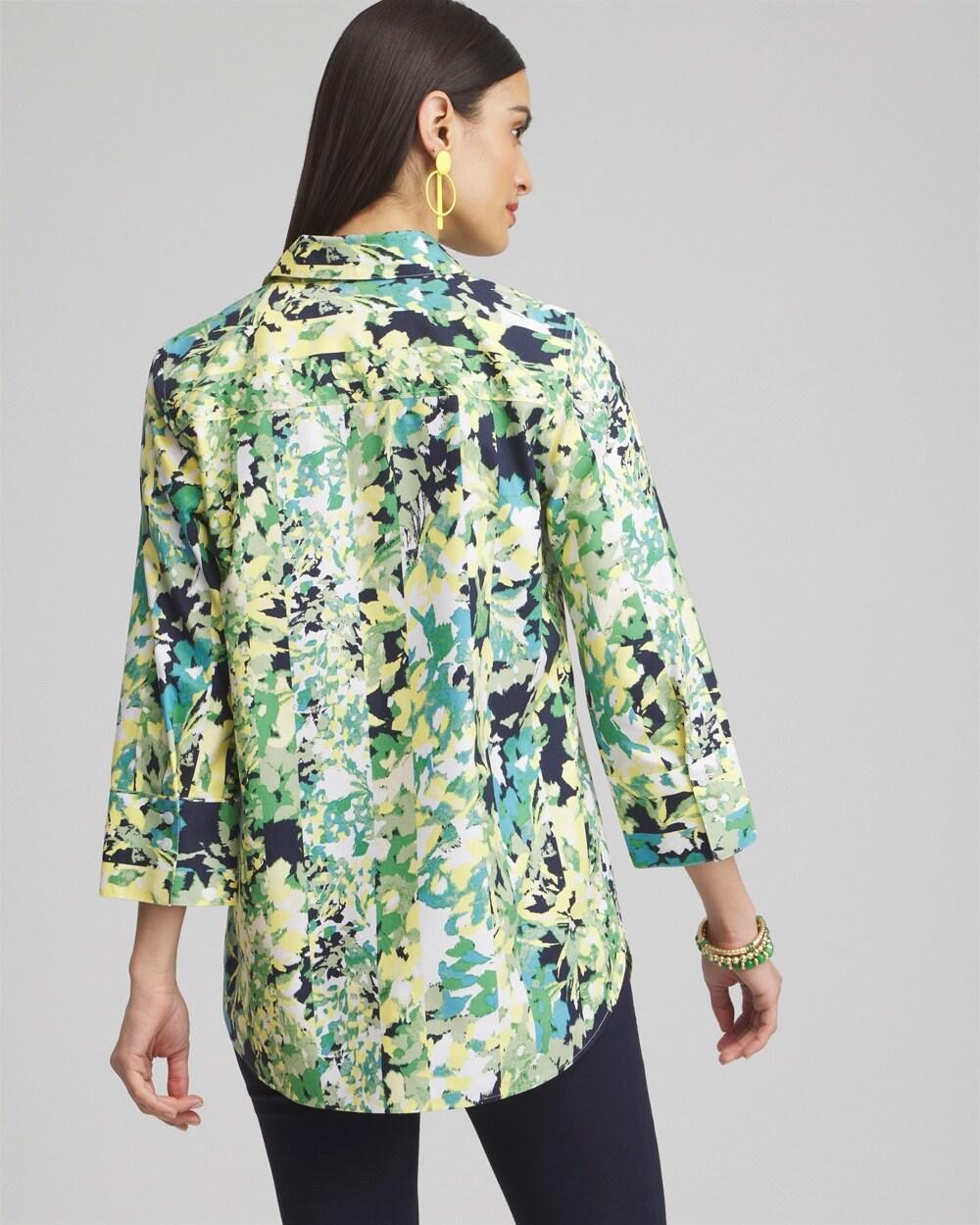 No Iron™ Stretch Floral 3/4 Sleeve Tunic Product Image