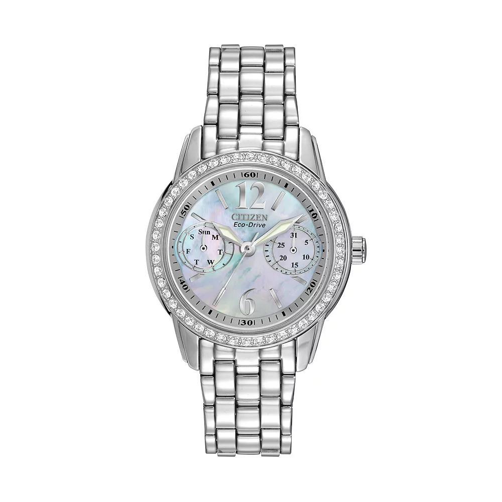 Citizen Silhouette Eco-Drive Stainless Steel Crystal & Mother-of-Pearl Watch - FD1030-56Y - Women, Womens, Silver Product Image