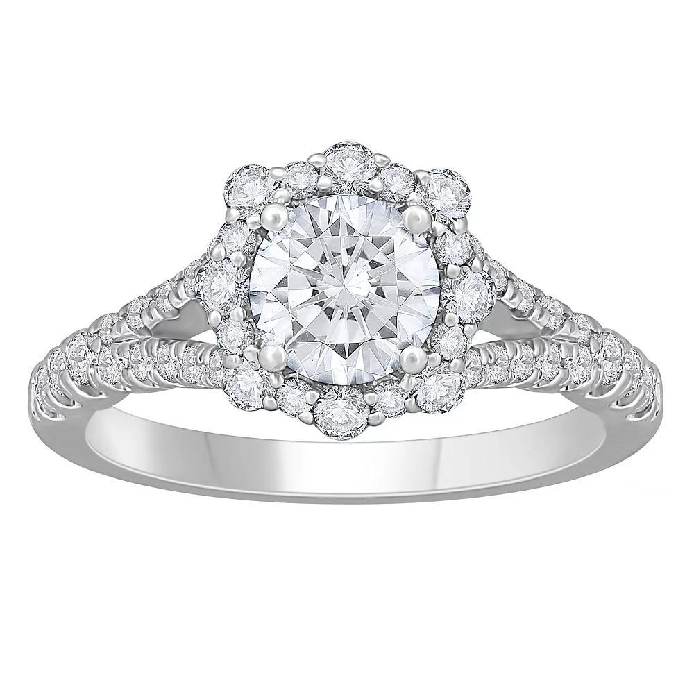 Diamond Medley 14k White Gold 1 3/4 Carat T.W. Lab-Grown Diamond Engagement Ring, Women's, Size: 7, 14k Whgold Product Image