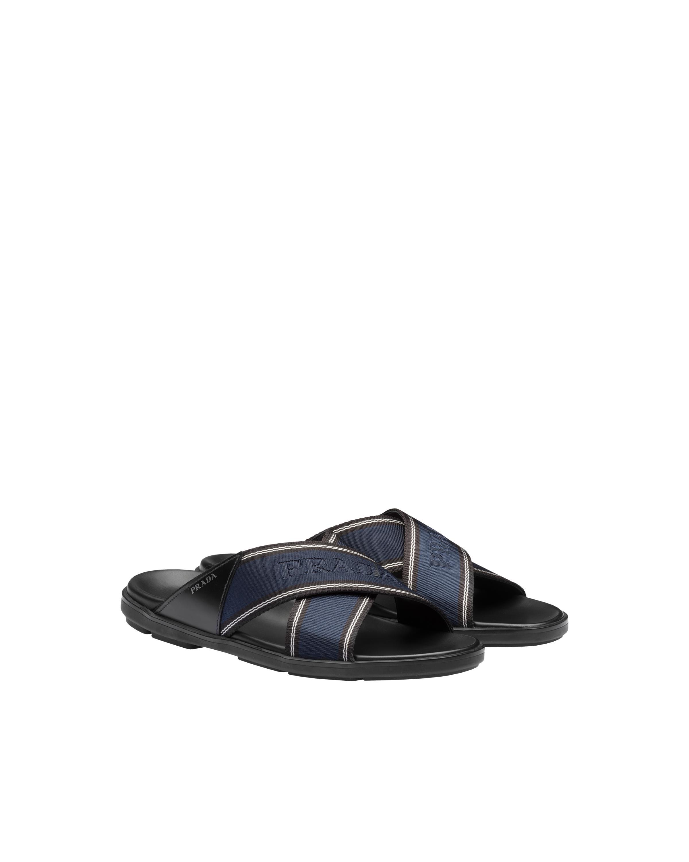 Leather and Re-Nylon slides Product Image