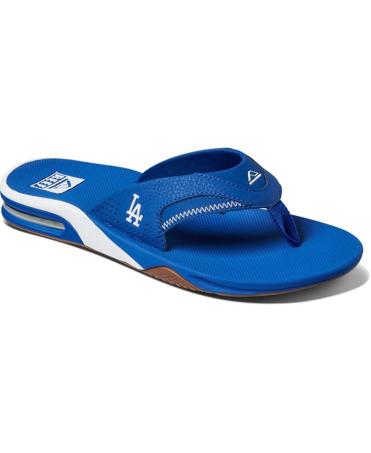 Mens REEF Los Angeles Dodgers Fanning Bottle Opener Sandals Product Image