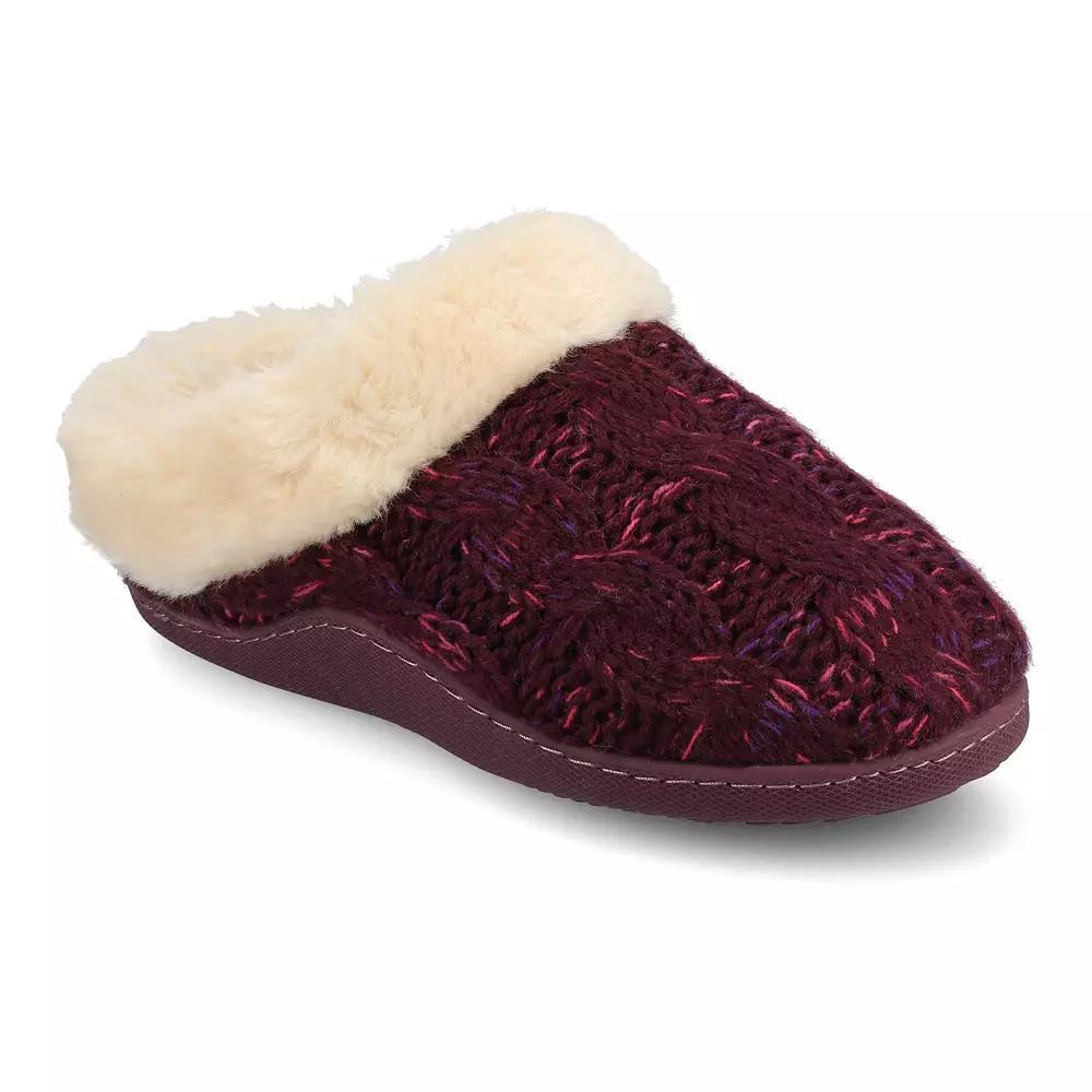 Journee Adiah Women's Cable Knit Clog Slippers, Size: XL (11/12), Pink Product Image