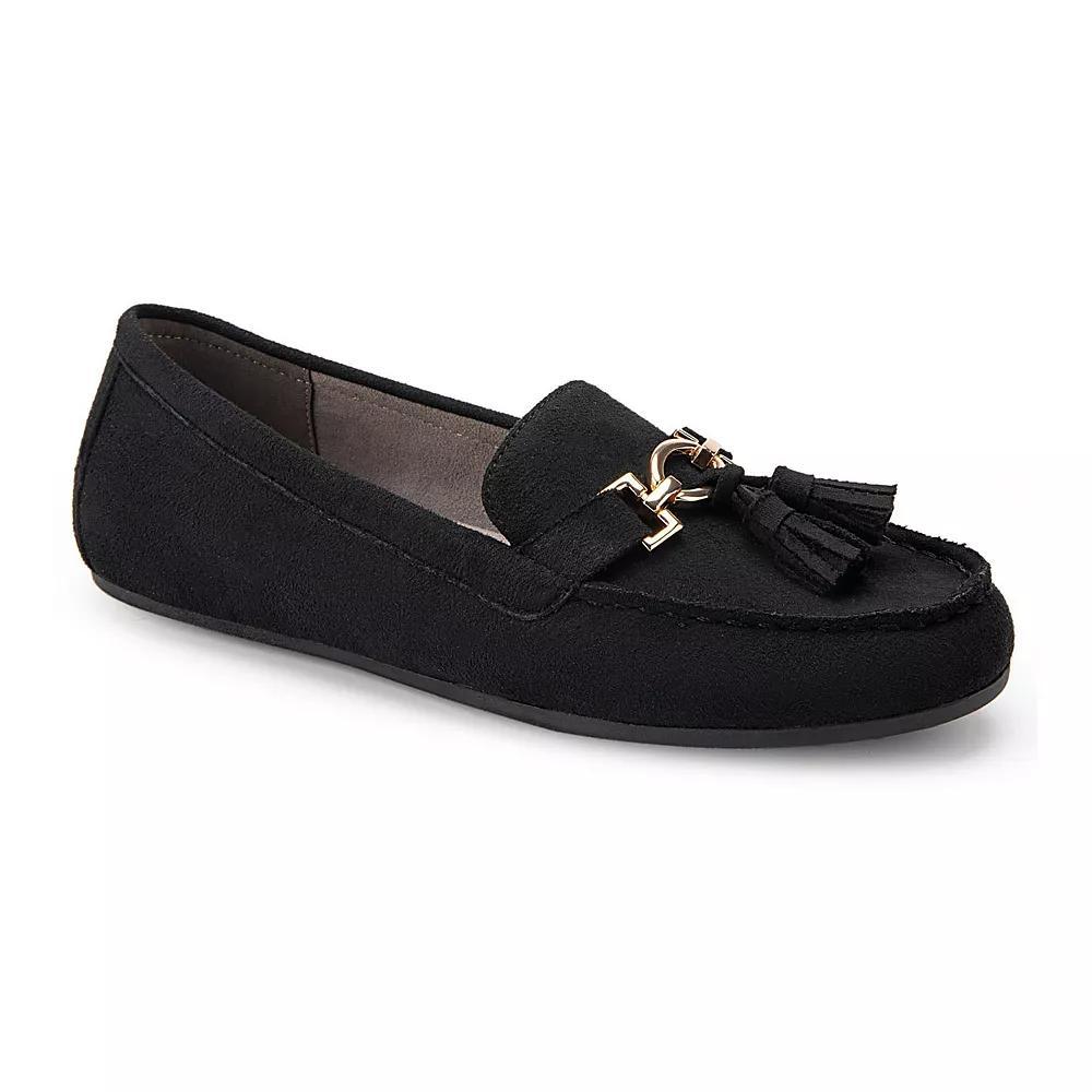 Aerosoles Deanna Women's Loafers, Size: 7.5, Black Faux Suede Product Image
