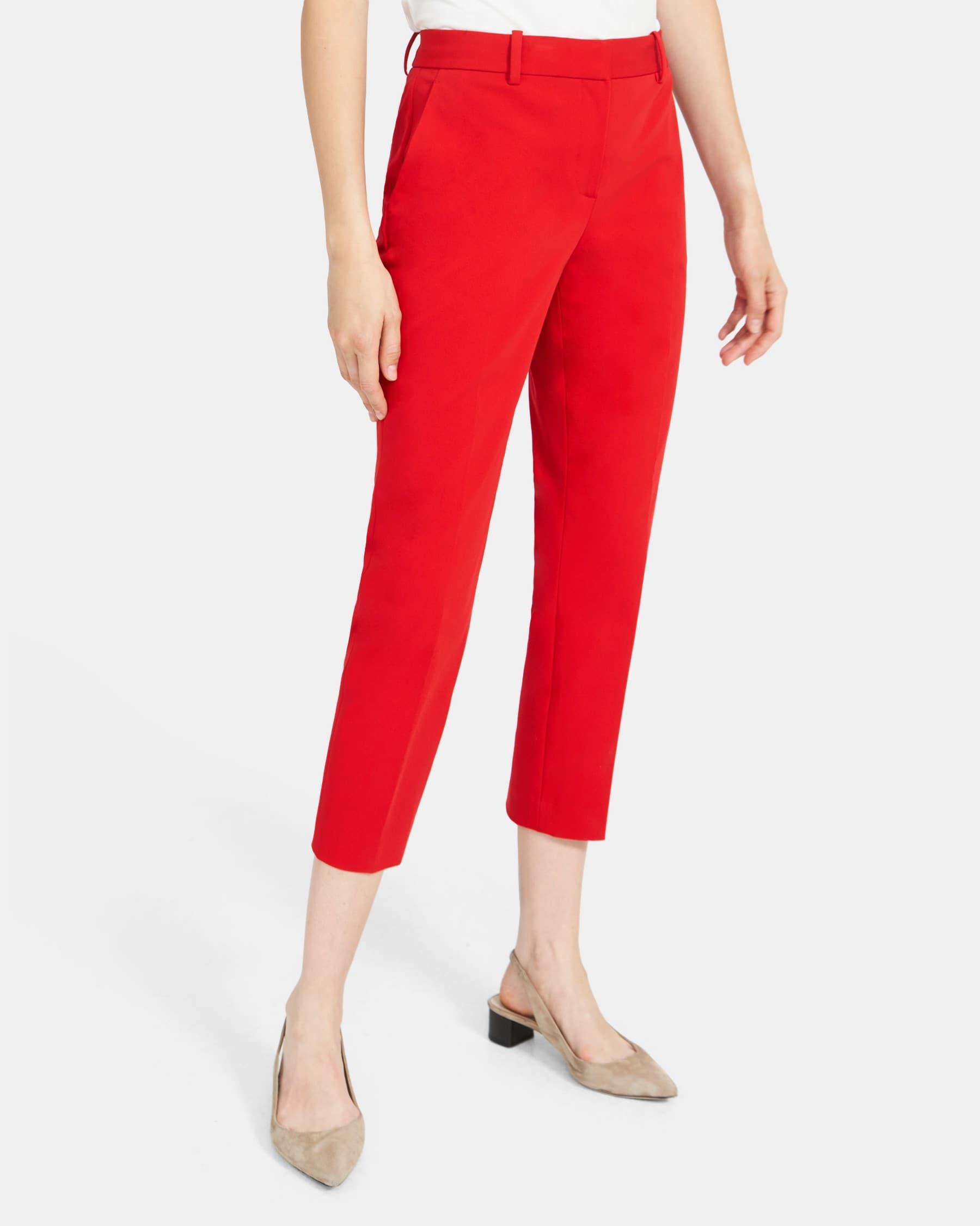 Slim Cropped Pant in Stretch Cotton Twill Product Image