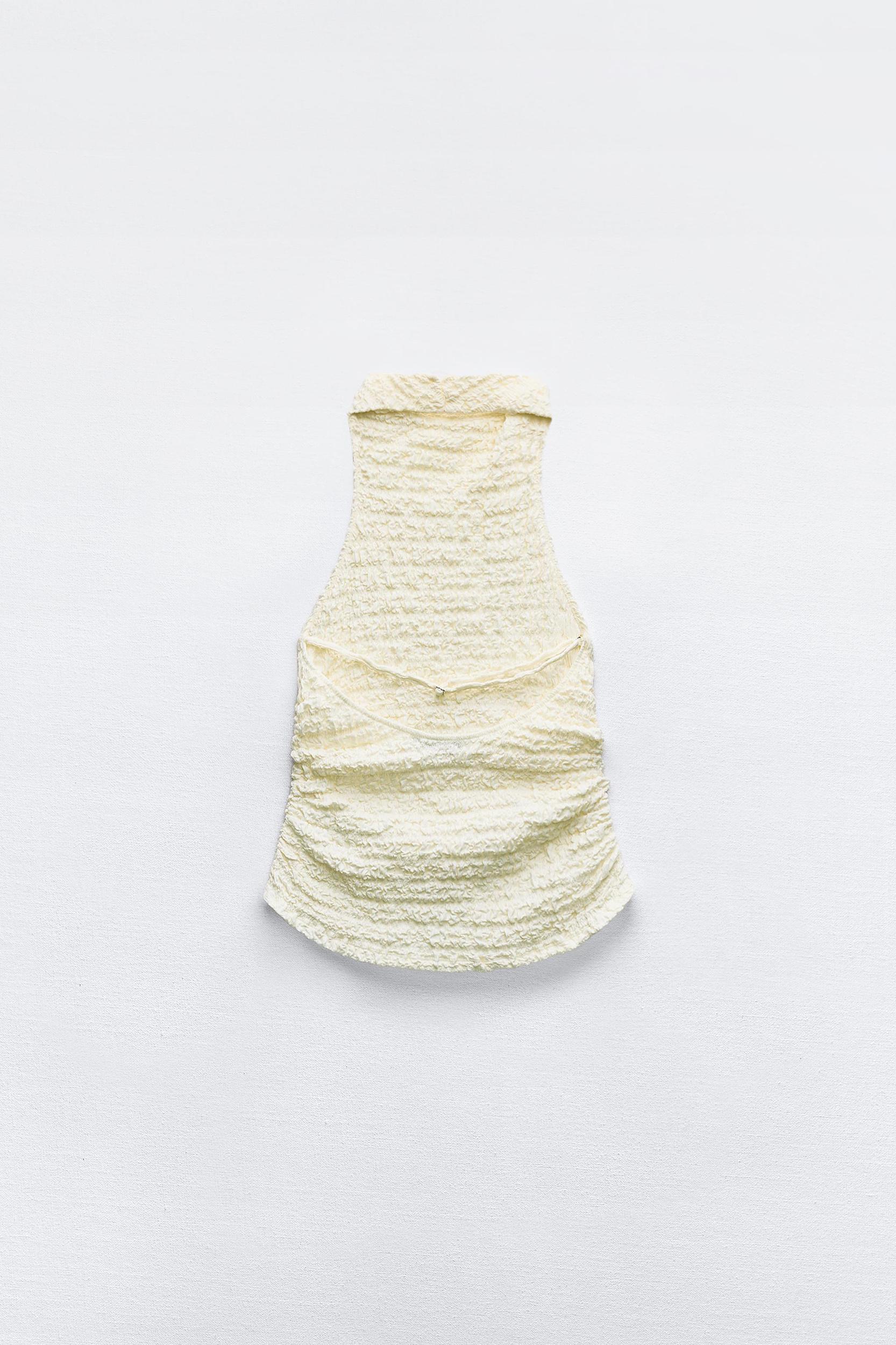 TEXTURED HALTER TOP Product Image