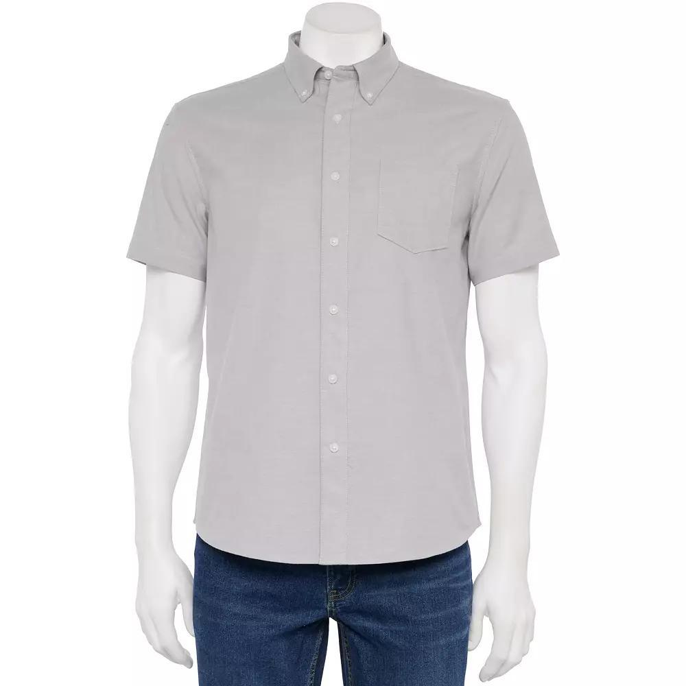 Men's Sonoma Goods For Life® Adaptive Short Sleeve Perfect Length Shirt, Size: XXL, White Product Image