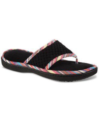 Isotoner Signature Womens Popcorn Microterry Elsie Thong Slippers Product Image