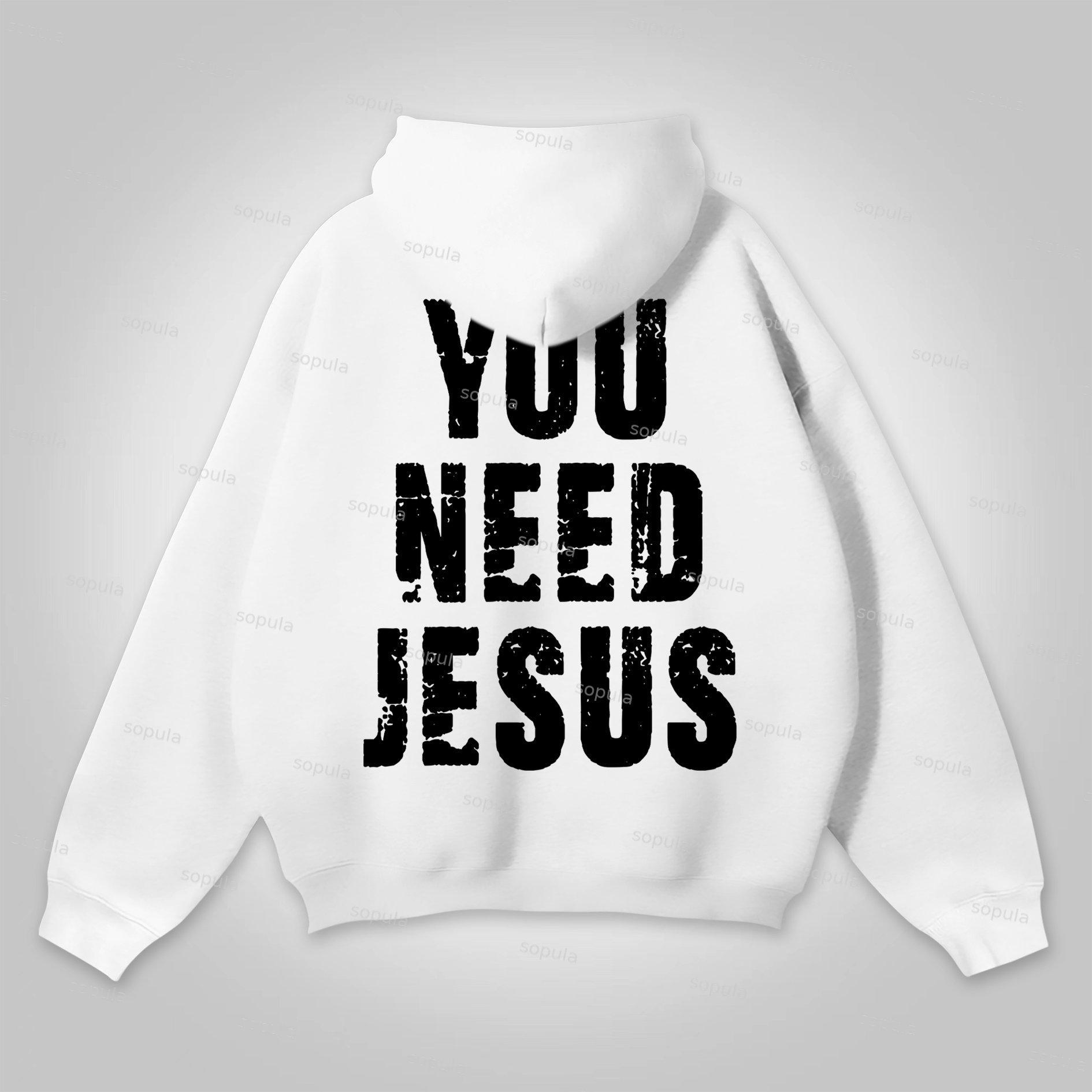 Sopula You Need Jesus Graphic Hoodie Product Image