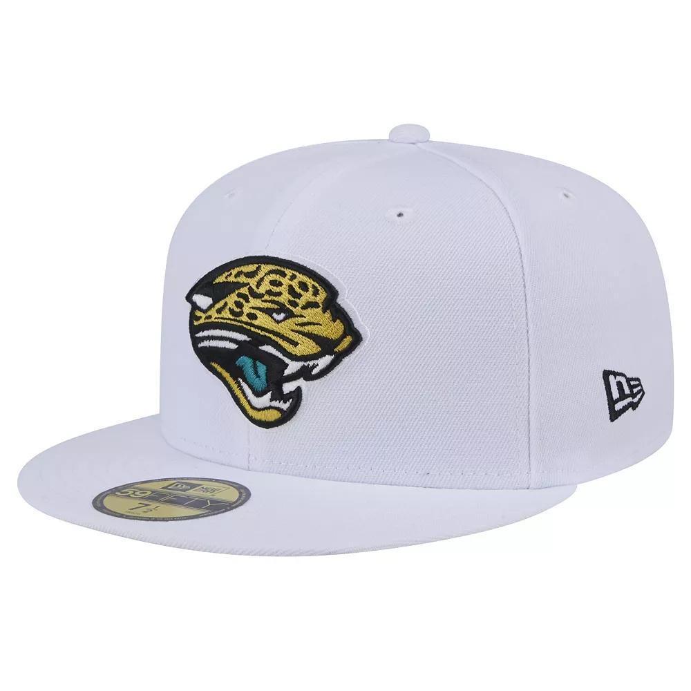 Men's New Era  White Jacksonville Jaguars Throwback Logo Omaha 59FIFTY Fitted Hat, Size: 7 1/2 Product Image