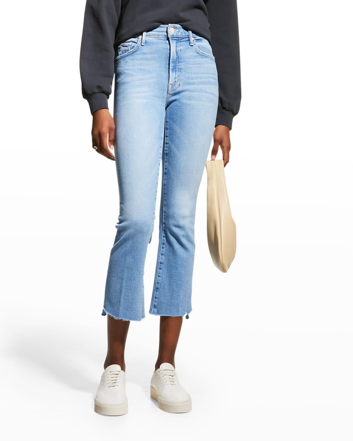 Mother The Insider High Rise Crop Step Fray Bootcut Jeans in Limited Edition Product Image