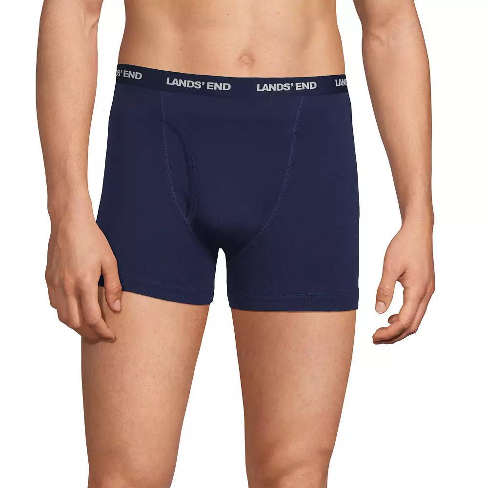 Men's Lands' End 3-pack Knit Boxer Briefs, Size: Small, Black Product Image